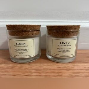 Linen scented candle pack of 2